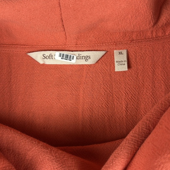 Soft Surroundings Canyon  Gauze Cowl Funnel Neck Tunic Top in Apricot Brandy - Picture 6 of 7